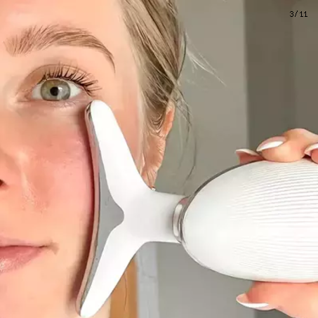 Massageador Facial com LED – Tecnologia de Rejuvenescimento e Relaxamento